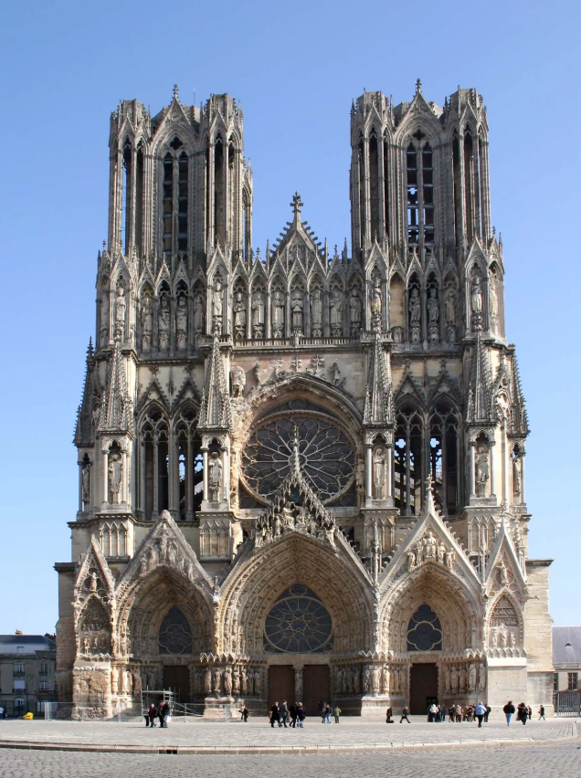 Cathedral of Reims in Champagne where 27 kings were crowned ( copyright: Britannica)